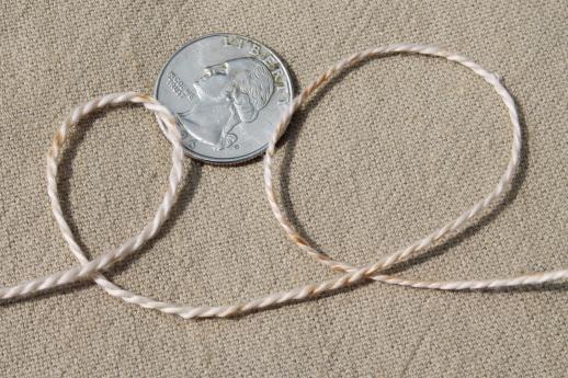 photo of creamy white antique colors primitive grubby old spools of vintage cotton cord thread #8