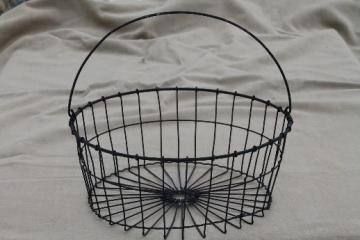 catalog photo of crimped wire basket for a few eggs or fruit, flat bowl shaped egg basket