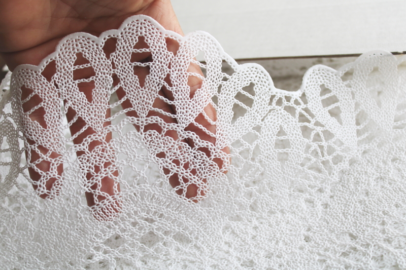 photo of crochet lace look white plastic vinyl tablecloth sealed in package, never used  #5