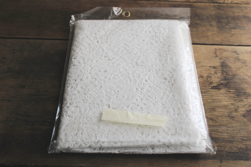 photo of crochet lace look white plastic vinyl tablecloth sealed in package, never used  #6