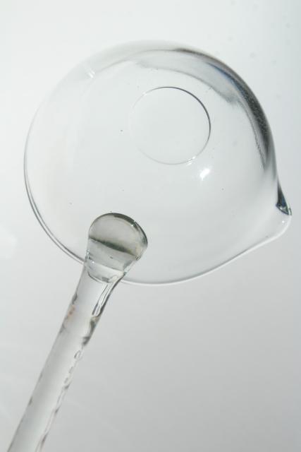 photo of crystal clear glass punch ladle, vintage punch bowl ladle for wedding or parties #4