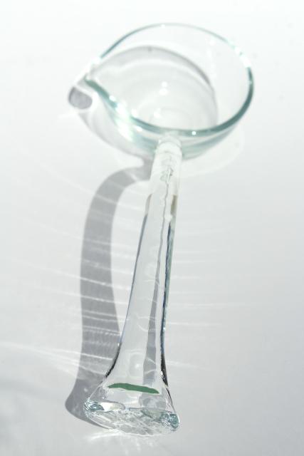 photo of crystal clear glass punch ladle, vintage punch bowl ladle for wedding or parties #5