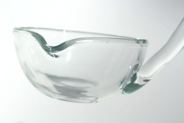 photo of crystal clear glass punch ladle, vintage punch bowl ladle for wedding or parties #7