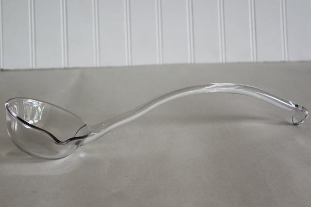 photo of crystal clear glass punch ladle, vintage punch bowl ladle for wedding or parties #1