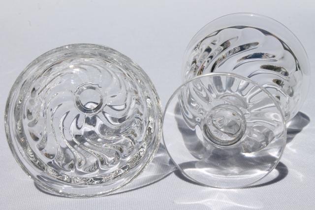 photo of crystal clear vintage Fostoria Colony glass fruit cocktail / oyster glasses #4