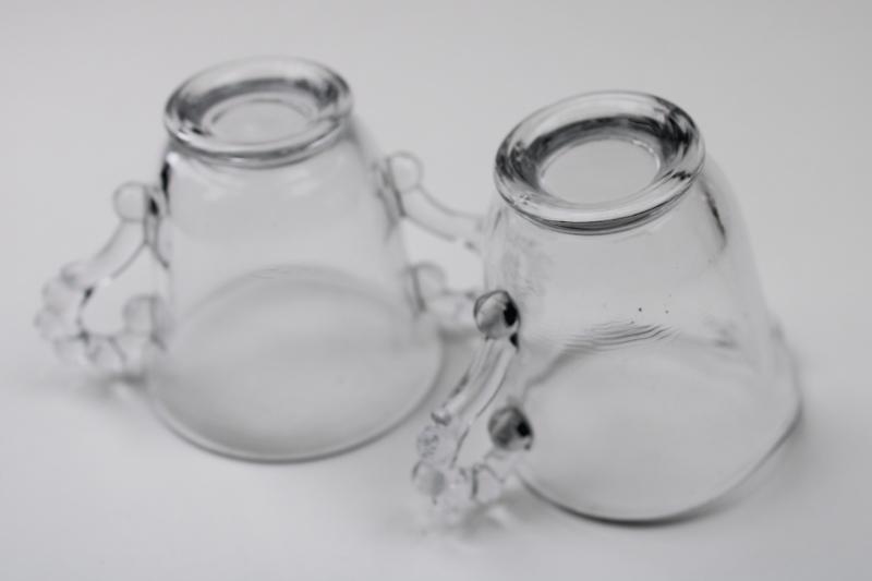 photo of crystal clear vintage Imperial candlewick pattern mini creamer & sugar set #3