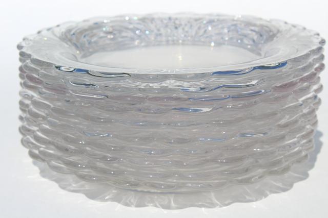 photo of crystal clear vintage elegant glass Cambridge Caprice salad plates, set of 10 #3