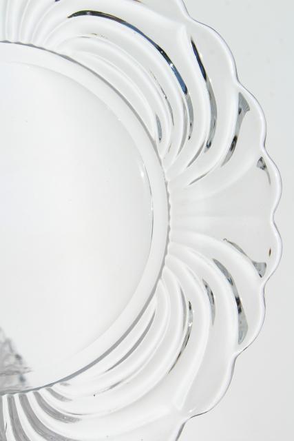 photo of crystal clear vintage elegant glass Cambridge Caprice salad plates, set of 10 #4