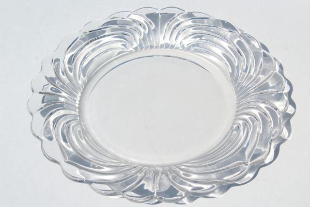 photo of crystal clear vintage elegant glass Cambridge Caprice salad plates, set of 10 #5