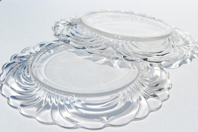 photo of crystal clear vintage elegant glass Cambridge Caprice salad plates, set of 10 #6