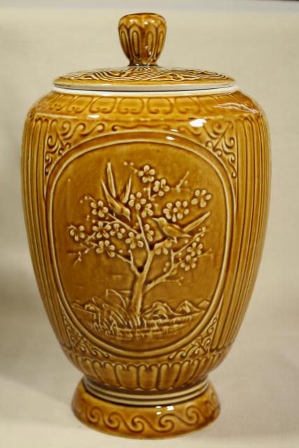 photo of cultural revolution vintage 1970s China ceramic ginger jar or urn w/ giant pandas #5