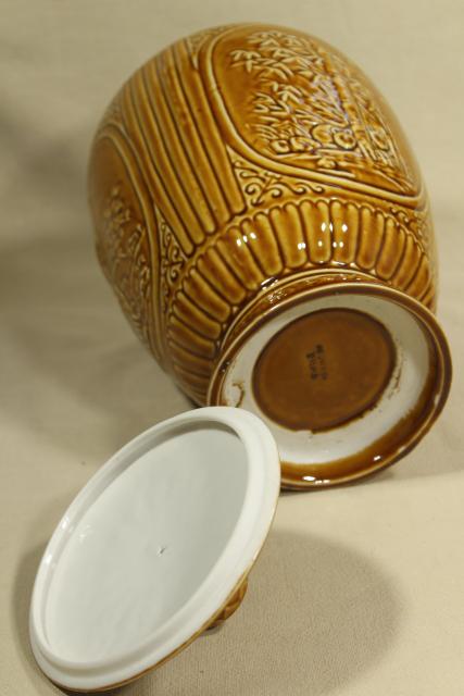 photo of cultural revolution vintage 1970s China ceramic ginger jar or urn w/ giant pandas #10