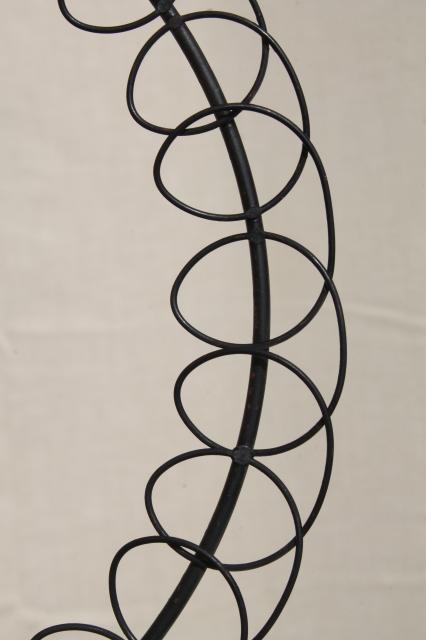 photo of curlicue edge wire easel stands, vintage china plate racks or collector's plate holders #7