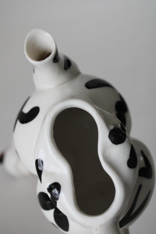 photo of cute cow couple huggy cows mini teapot hand painted ceramic holsteins  #4