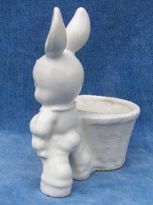 photo of cute vintage pottery planter, baby rabbit #2