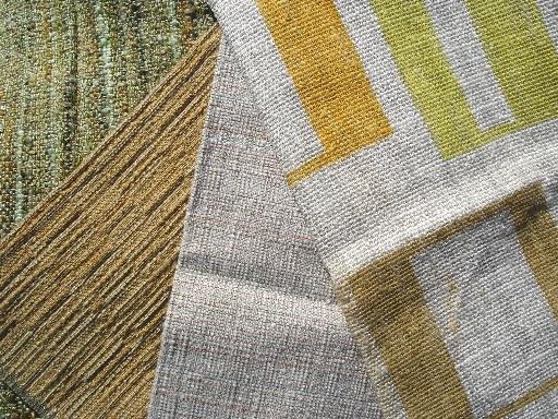 photo of danish modern vintage 60s mod upholstery / decorator fabric samples lot #4