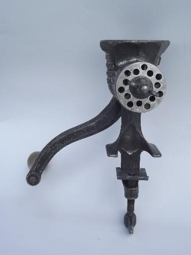 photo of dated 1904 hand crank food chopper meat grinder, Hibbard Spencer Bartlett #2