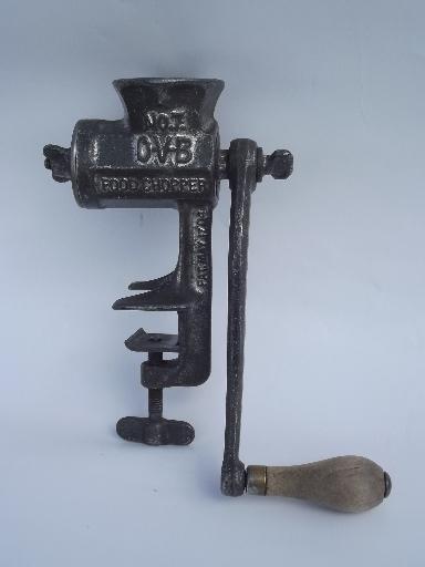 photo of dated 1904 hand crank food chopper meat grinder, Hibbard Spencer Bartlett #3