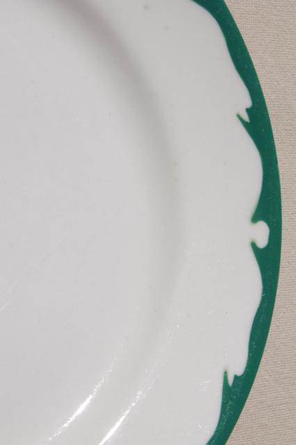 photo of deco airbrush stencil china restaurant ware dinner plates, vintage Buffalo china ironstone #3