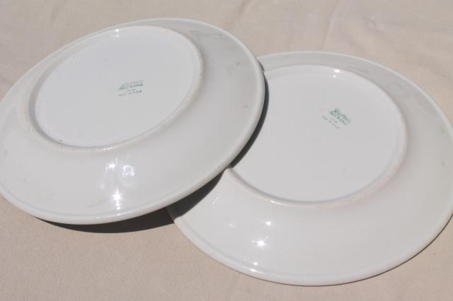 photo of deco airbrush stencil china restaurant ware dinner plates, vintage Buffalo china ironstone #5