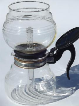 catalog photo of deco vintage Cory vacuum pot coffee maker, complete w/ glass filter rod