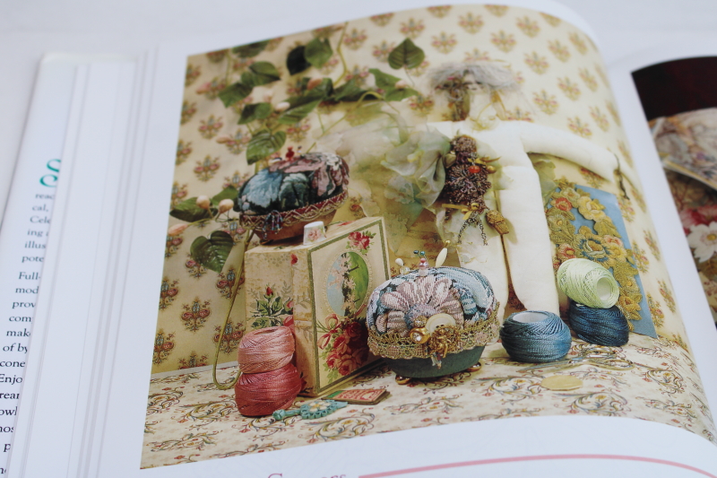 photo of decorative pincushions to sew, book of designs & patterns to make antique inspired & modern needle art pincushions #3