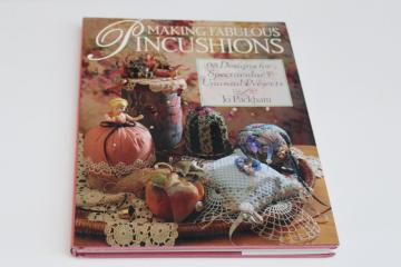 catalog photo of decorative pincushions to sew, book of designs & patterns to make antique inspired & modern needle art pincushions 