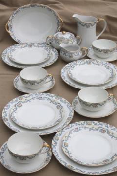 catalog photo of delicate hand-painted porcelain tea set or luncheon dishes, vintage Field - Japan china