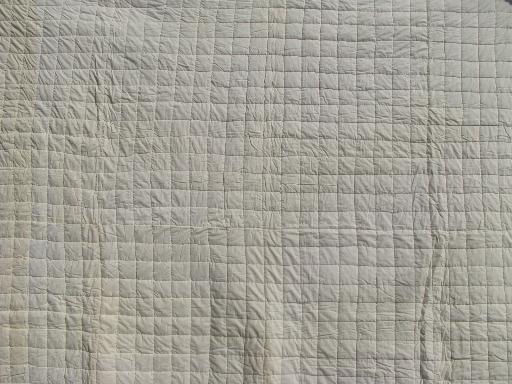 photo of depression era vintage cotton quilt, print and flour sack fabric patchwork #5