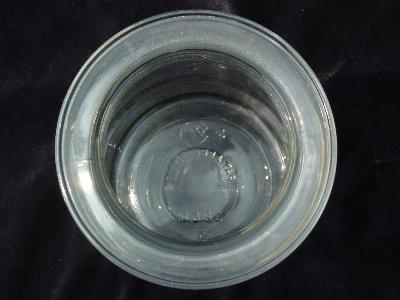 photo of depression era vintage kitchen glass canister, hooiser jar #4