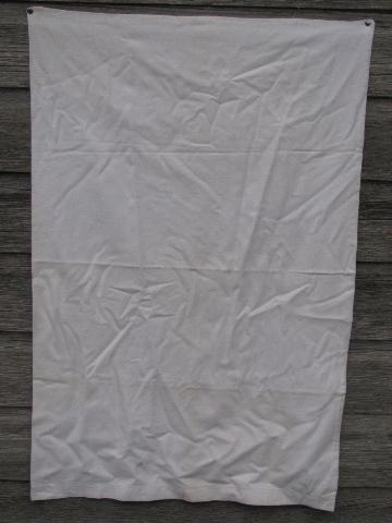 photo of depression vintage bed sheet & pillowcase, old cotton feed sack fabric #3