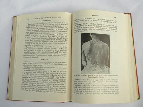 photo of diseases for nurses, WWII vintage medical and nursing text book #2