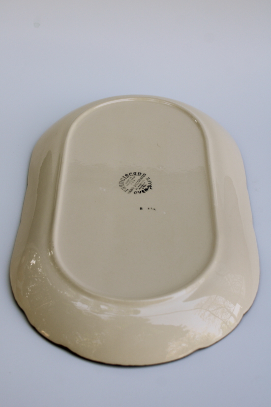 photo of divided plate three section relish tray vintage Franciscan pottery Desert Rose pattern  #4
