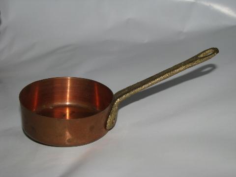 photo of doll size miniature copper kitchenware, tiny bucket, kettle, cauldron etc. #2