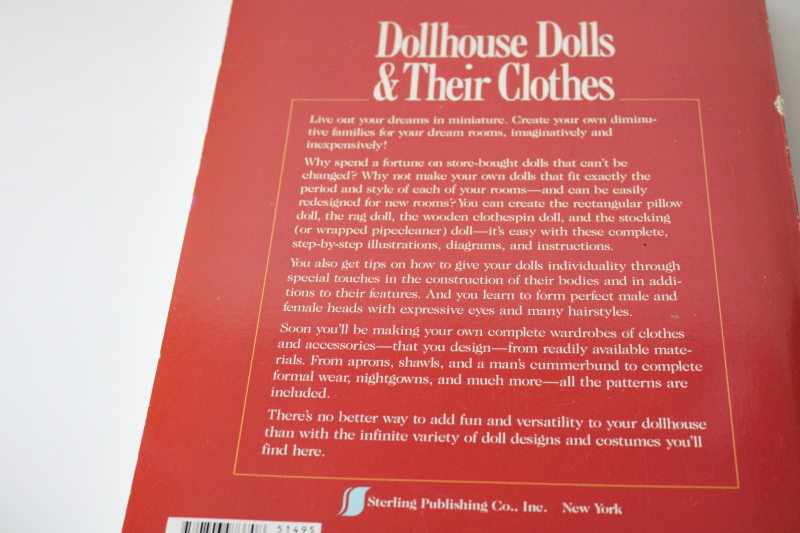 photo of dollhouse dolls & clothes to sew, sewing patterns & instructions dollmaking miniatures #4