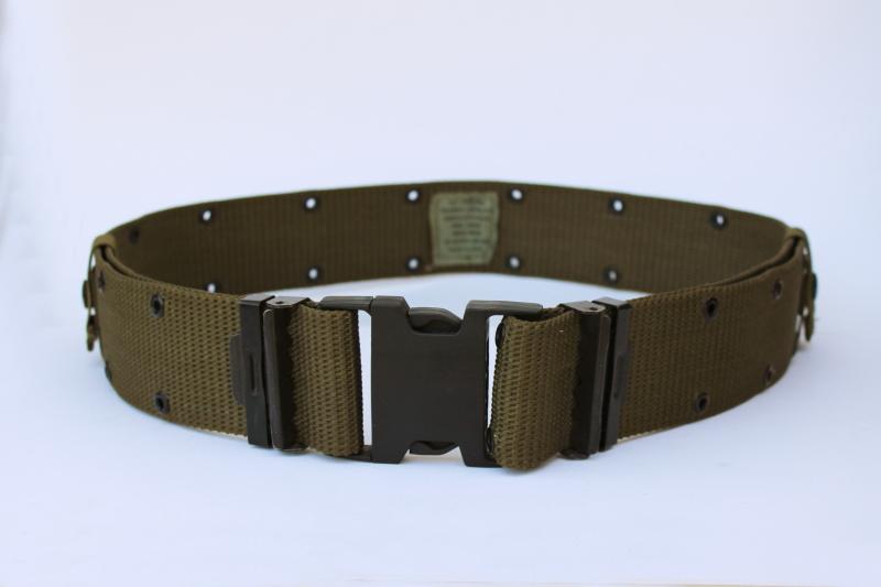 photo of drab green nylon webbing plastic buckle army belt large - extra large big & tall size #1