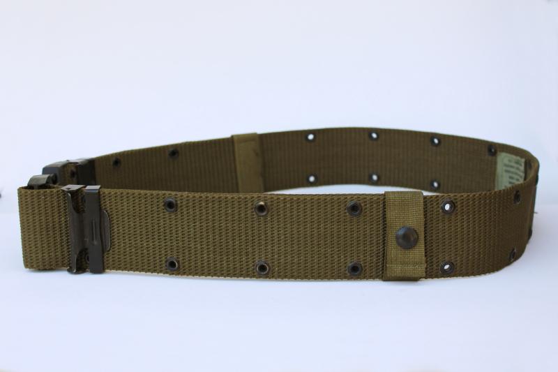 photo of drab green nylon webbing plastic buckle army belt large - extra large big & tall size #3