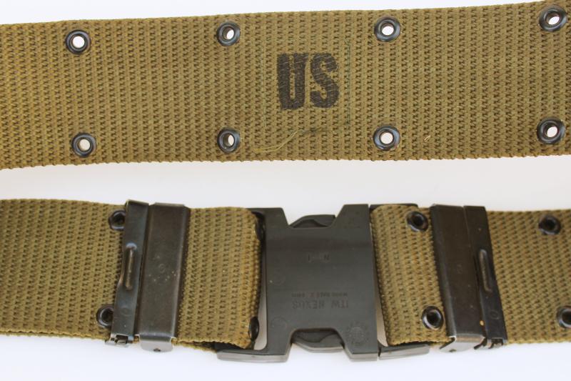 photo of drab green nylon webbing plastic buckle army belt large - extra large big & tall size #5