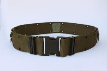 drab green nylon webbing plastic buckle army belt large - extra large big & tall size