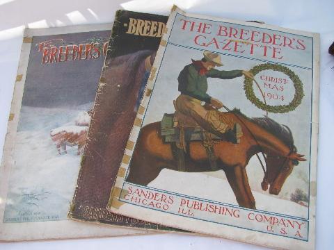 photo of early 1900s The Breeder's Gazette magazines, farm livestock photos #1