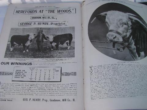 photo of early 1900s The Breeder's Gazette magazines, farm livestock photos #4