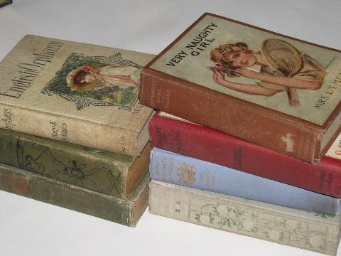 photo of early 1900s romances, romance novels lot w/ lovely art edition color litho covers #1