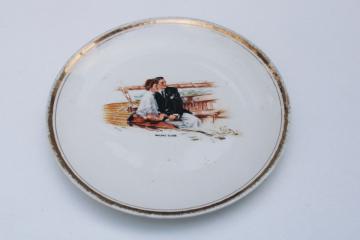 early 1900s vintage china plate w/ Howard Chandler Christy print Sailing Close