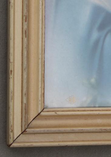 photo of early 1900s vintage color litho religious prints, Sacred Heart Mary & Christ Child #6