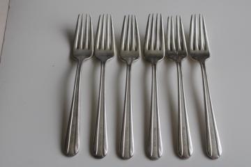 catalog photo of early 1900s vintage flatware, Wisconsin State Sanatorium worn silver plated forks 