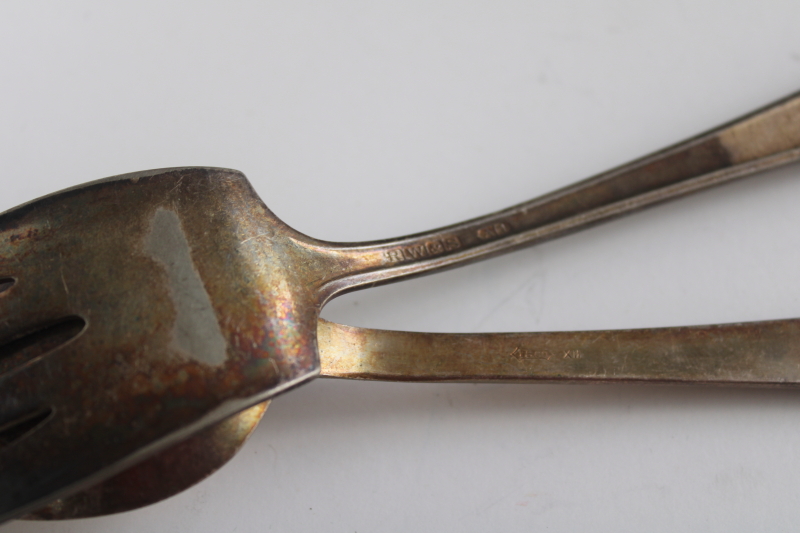 photo of early 1900s vintage silver plated flatware, large fork & spoon Infirmary, Wisconsin State Sanatorium  #5