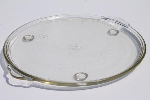 photo of early Pyrex tray, clear glass oven proof kitchenware, depression glass vintage #1