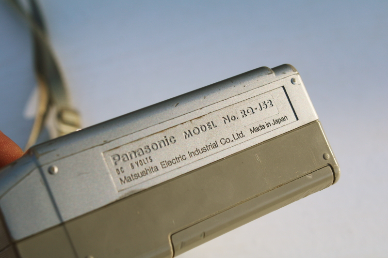 photo of early Walkman type portable tape deck, cassette tape player 1980s vintage Japan Panasonic RQ J52 works #6