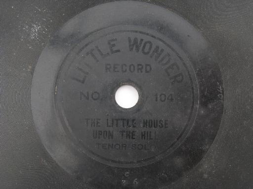 photo of early antique Little Wonder Record,The Little House Upon the Hill 1909 #2