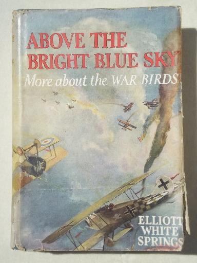 photo of early aviation adventure series books, 20s vintage pulp cover art jackets #4